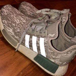 Olive Green Adidas NMD R1 women’s 7 (4Y)